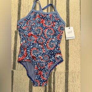 Dolfin Uglies Youth Girls Size 14 Pink  Print One Piece Swimsuit Brand NEW